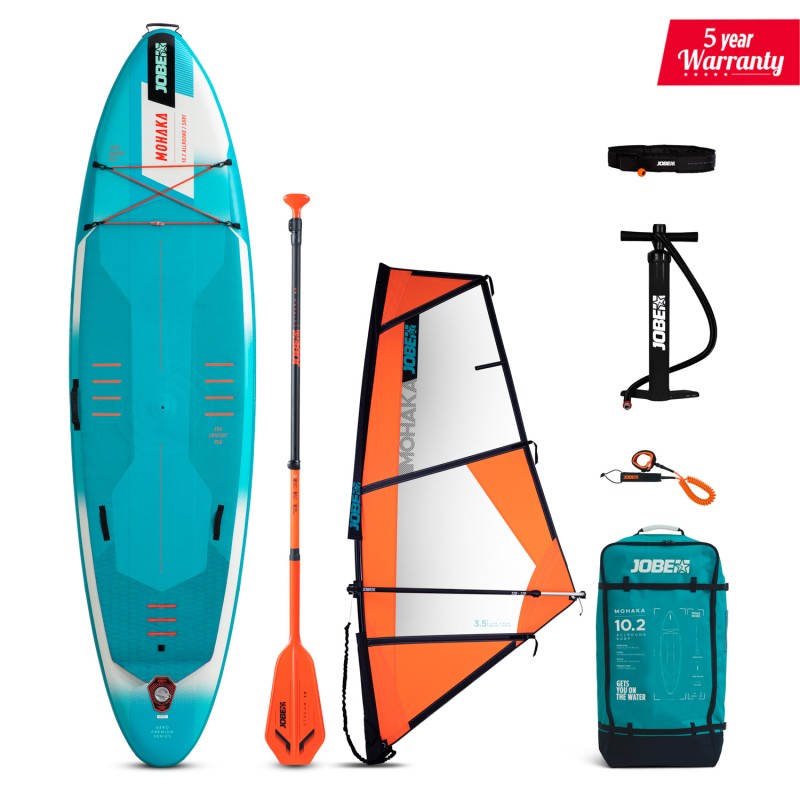 Jobe Mohaka 10.2 aufblasbares SUP mit Windsurf-Segel Paket